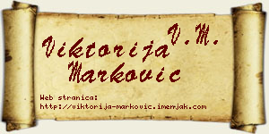 Viktorija Marković vizit kartica